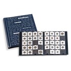 Leuchtturm, Format de poche, Album (relié)  pour Etuis à monnaie 50x50 mm. (200 pcs.)  10 feuilles - Bleu/argent - dim: 245x307x40 mm. ■ par pc.