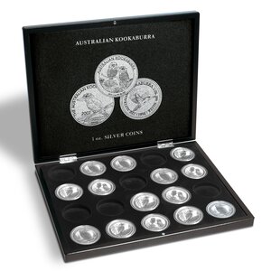 Presentation case, Volterra Uno - for Coins - Austalian Kookaburra, 1 oz Silver in capsules (20 pcs.)