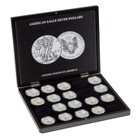 Leuchtturm, Presentation case, Volterra Uno - for Coins - American Eagle, 1 oz Silver in capsules (20 pcs.)  Black - dim: 305x245x30 mm. ■ per pc.