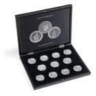 Leuchtturm, Presentation case, Volterra Uno - for Coins - Queen Beasts, 2 oz Gold in capsules (11 pc.)  Black - dim: 305x245x30 mm. ■ per pc.