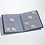 Pocket size, Album (bound) for 2 Euro coins (96 pc.) 8 sheets - Blue/silver - dim: 155 x 205 x 30 mm.