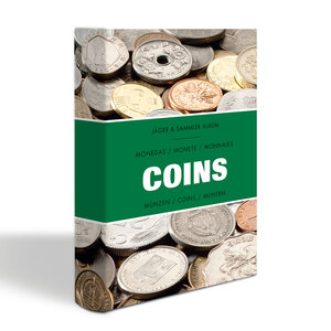 Pocket Size, Album (bound) for Coins Ø 33 mm. (48 pc.) 8 sheets - Design print - dim: 115 x 150 x 30 mm.