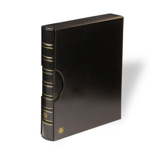 Folio A4+, Album (4 rings) without Content, incl. slipcase - Black - dim: 240x270x50 mm.