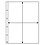 Insert sheets, Fully transparent - 1 compartment horizontal, Kanzlei (A3+) - type 1 - 18 Rings - Pocket dim: 330x420 mm.