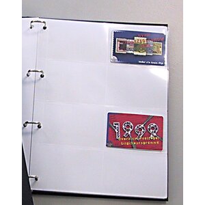 Insteekbladen, Volledig transparent - 4x3 vakken horizontaal, Cristal - 4 Rings - Vak afm: 90x45, 42x45 mm.