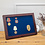 Presentation Display, Honor - suitable for Medals - Mahogany color with blue interior - dim: 380 x 260 x 32 mm.