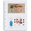 Insert sheets, Fully transparent - 2 compartments horizontal, Grande Easy - type 2.C - 4 Rings - Pocket dim: 216x150 mm.