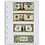 Insert sheets, Fully transparent - 4 compartments horizontal, Grande Easy - type 4.C - 4 Rings - Pocket dim: 216x72 mm.