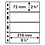 Insert sheets, Fully transparent - 4 compartments horizontal, Grande Easy - type 4.C - 4 Rings - Pocket dim: 216x72 mm.