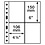 Insert sheets, Fully transparent - 2x2 compartments horizontal, Grande Easy - type 2.CT - 4 Rings - Pocket dim: 106x150 mm.