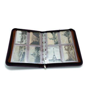 Grande Kurt, Ringbandmap (4 rings) zonder inhoud - Bruin - afm: 270 x 350 x 35 mm.