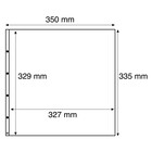 Insert sheets, Fully transparent - 1 compartment horizontal - LEUCHTTURM, Maximum - type 1.C - 18 Rings - Pocket dim: 327x329 mm. ■ per 5 piecess.