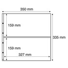 Insert sheets, Fully transparent - 2 compartments horizontal - LEUCHTTURM, Maximum - type 2.C - 18 Rings - Pocket dim: 327x159 mm. ■ per 5 piecess.