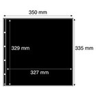 Insteekbladen, Zwart 2-zijdig gebruik - 1 vak horizontaal - LEUCHTTURM, Maximum - type 1.AS - 18 Rings - Vak afm: 327x329 mm. ■ per 5 stuks.