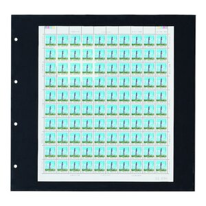 Insteekbladen, Zwart 2-zijdig gebruik - 1 vak horizontaal, Maximum - type 1.S - 18 Rings - Vak afm: 327x329 mm.