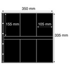 Leuchtturm, Maximum Classic A4+, Bladen (4 rings)  2x3 vaks indeling (105x155 mm.)  Transp/m. zwarte tussenfolie voor 2 zijdig gebruik - afm: 350x335 mm. ■ per 5 st.