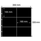 Insert sheets, Black 2-sided use - 3x2 compartments horizontal - LEUCHTTURM, Maximum - type 2.S - 18 Rings - Pocket dim: 160x105 mm. ■ per 5 piecess.