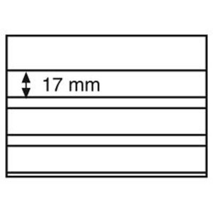Insteek kaarten - 3 stroken met Transparante afdekfolie - Zwart - afm: 158 x 113 mm.
