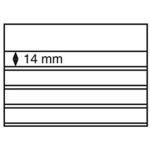 Insteek kaarten - 4 stroken met Transparante afdekfolie - Zwart - afm: 158 x 113 mm.