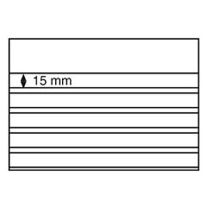 Insteek kaarten - 5 stroken met Transparante afdekfolie - Zwart - afm: 210 x 148 mm.
