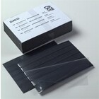 Cartes de classement – 5 bandes – 210 × 147 mm (A5) – carton noir résistant – avec feuille de protection – adaptées aux timbres et objets de collection ■ par 10 pièces