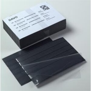 Davo, Cartes de classement noires avec feuille transparentetype N.5, dimension 210 x 147