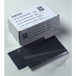 Davo, Cartes de classement noires avec feuille transparentetype N.2, dimension 147 x 84