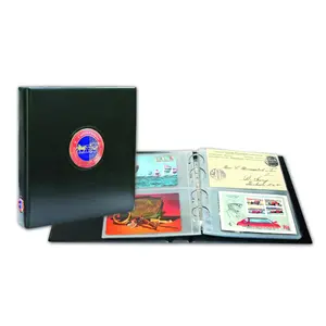 Premium, Album (4 rings) suitable for Postcards - incl. 10 sheets - Black - dim: 235 x 265 x 45 mm.