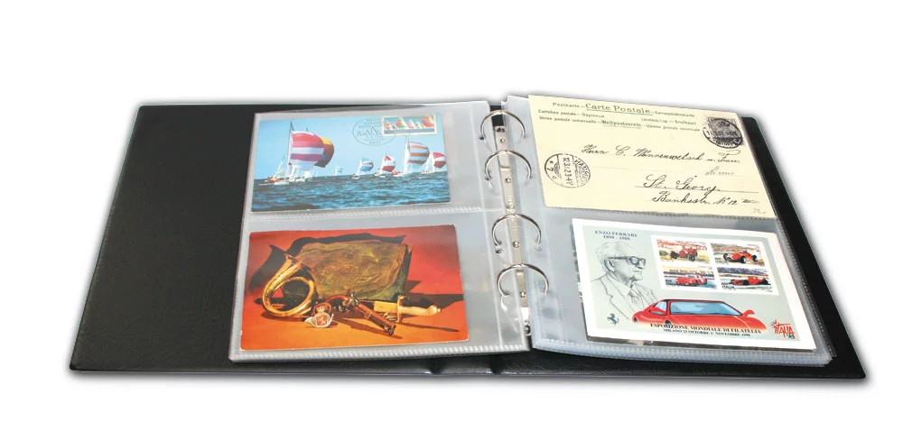 Safe Album de cartes postales, 4 anneaux - Stamps 4 Everyone
