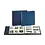 Maxi A4+, Album (4 rings) suitable for Postcards (A6) incl 8 sheets - Blue - dim: 405 x 380 x 55 mm.