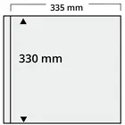 Safe, Maxi A4+, Blätter (4 Ringe)  1er Einteillung (335x330 mm.)  Transp/m. weiße Zwischenfolie für doppelseitige Nutzung - Abm: 350x335 mm. ■ pro 5 Stk.