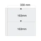 Safe, Maxi A4+, Bladen (4 rings)  2 vaks indeling (330x163 mm.)  Transp/m. witte tussenfolie voor 2 zijdig gebruik - afm: 350x335 mm. ■ per 5 st.