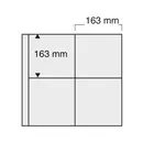 Safe, Maxi A4+, Blätter (4 Ringe)  4er Einteilung (163x163 mm.)  Transp/m. weiße Zwischenfolie für doppelseitige Nutzung - Abm: 350x335 mm. ■ pro 5 Stk.