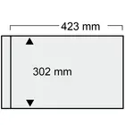 Insertsheets with intermediate sheet, Fully transparent - 1 compartment horizontal - SAFE, Spezial A3 - 14 Rings - Pocket dim: 423x302 mm. ■ per 5 piecess.