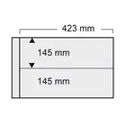 Safe, Spezial A3, Blätter (14 Ringe)  2er Einteilung (423x145 mm.)  Transparent - Abm: 440x305 mm. ■ pro 5 Stk.