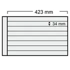 Insertsheets with intermediate sheet, Fully transparent - 8 compartments horizontal - SAFE, Spezial A3 - 14 Rings - Pocket dim: 423x34 mm. ■ per piece.