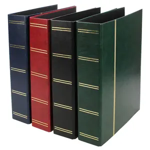 Stamp insert sheets, Black 2-sided use - 9 compartments horizontal, Compacr (A4) - 4 Rings