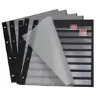 Feuilles de classement, Noir Utilisation des 2 côtés - 9 pochettes horizontale - SAFE, Compacr (A4) - 4 Anneaux ■ par pièce.