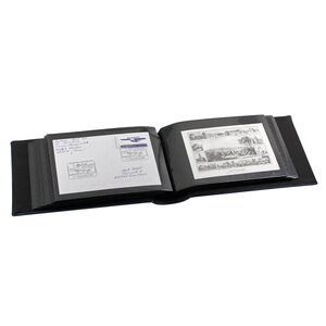 Classic, Album (bound) for Postcards (195 x 130 mm.) with 50 sheets - Black - dim: 215 x 150 x 58 mm.