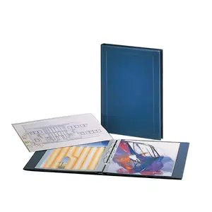 Jumbo A3+, Album (4 Ringe) geeignet für Briefmarkenbogen - ohne Inhalt, inkl. Schutzkassette - Blau - Abm: 410 x 535 x 55 mm.