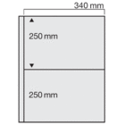 Safe, Jumbo A3+, Blätter (4 Ringe)  2er Einteilung (340x250 mm.)  Transparent - Abm: 360x510 mm. ■ pro 5 Stk.