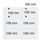 Safe, Maxi A4+, Feuilles (4 anneaux)  6 compartiments (160x108 mm.)  Transp/a. blanc intercalaire pour usage recto-verso - dim: 350x335 mm. ■ par 5 pcs.