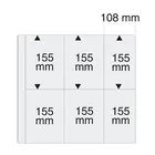 Safe, Maxi A4+, Blätter (4 Ringe)  6er Einteilung (108x155 mm.)  Transp/m. weiße Zwischenfolie für doppelseitige Nutzung - Abm: 350x335 mm. ■ pro 5 Stk.