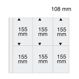 Safe Yokama Maxi, 4 Ringe, Blätter (weiß), 6 Fächer 108x155 mm. (5x)