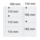 Safe, Maxi A4+, Blätter (4 Ringe)  5er Einteilung (160x110 mm.)  Transp/m. weiße Zwischenfolie für doppelseitige Nutzung - Abm: 350x335 mm. ■ pro 5 Stk.