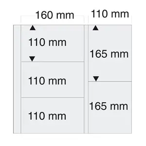 Safe Yokama Maxi, 4 Ringe, Blätter (weiß), 6 Fächer 160x110 mm. (5x)