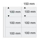Safe, Maxi A4+, Blätter (4 Ringe)  6er Einteilung (150x100 mm.)  Transp/m. weiße Zwischenfolie für doppelseitige Nutzung - Abm: 350x335 mm. ■ pro 5 Stk.