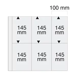 Safe Yokama Maxi, 4 Ringe, Blätter (weiß), 6 Fächer 100x145 mm. (5x)