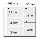 Safe, Maxi A4+, Blätter (4 Ringe)  5er Einteilung (142x95 mm.)  Transp/m. weiße Zwischenfolie für doppelseitige Nutzung - Abm: 350x335 mm. ■ pro 5 Stk.