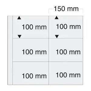 Safe Yokama Maxi, 4 Ringe, Blätter (transparent), 6 Fächer 150x100 mm. (5x)